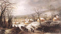 Momper Joos De Winter Landscape A4 Photo Print