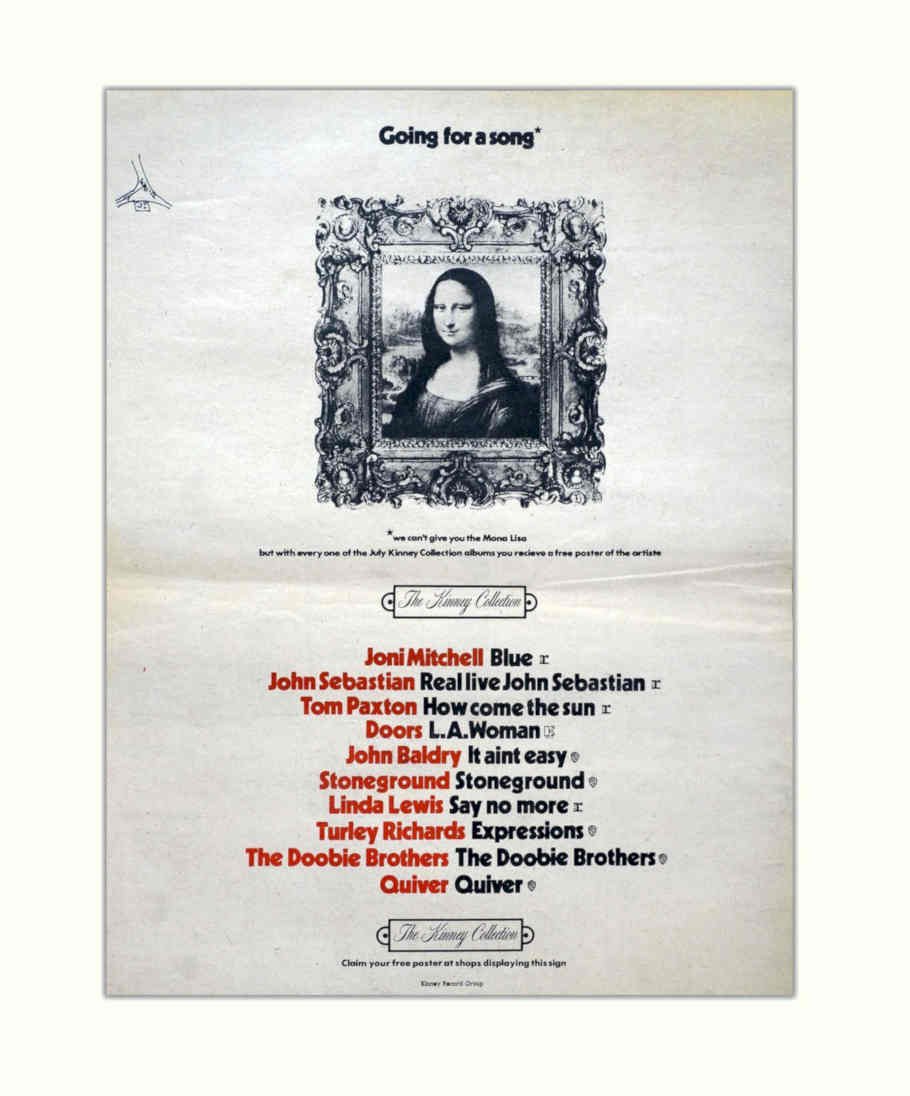 Mona Lisa Kinney Vintage Retro Advert Poster A4 Photo Print