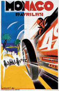 Monaco 1931 Vintage A4 Photo Print