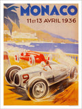 Monaco 1936 Vintage Retro Advert Poster A4 Photo Print