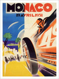 Monaco Grand Prix 1931 Vintage Retro Advert Poster A4 Photo Print