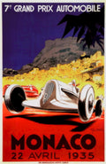 Monaco Grand Prix 2 1930s Vintage Retro Advert Poster