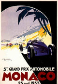 Monaco Grand Prix 2 Vintage Retro Advert Poster A4 Photo Print