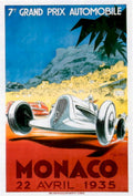 Monaco Grand Prix 7 1930s Vintage Retro Advert Poster