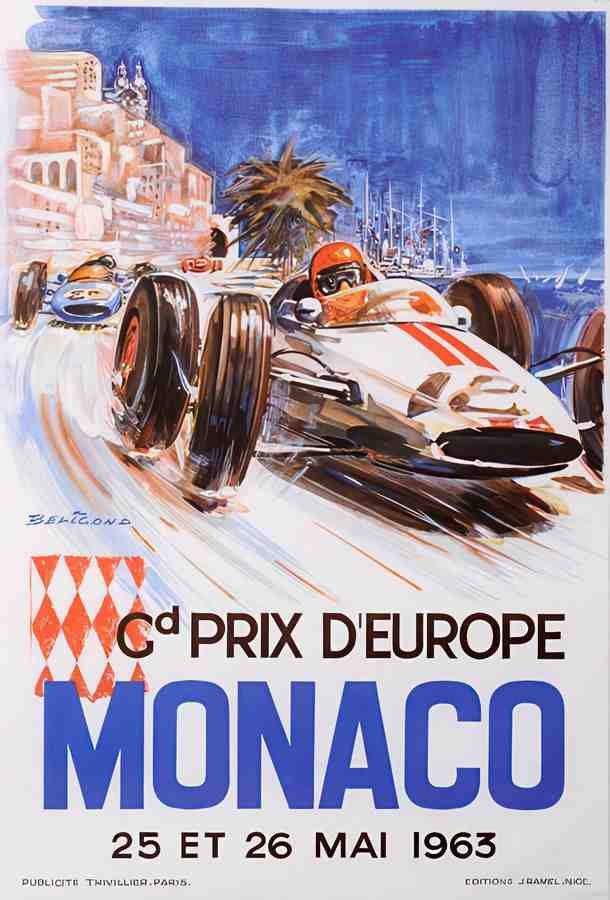 Monaco63Late Vintage Advert A4 Photo Print