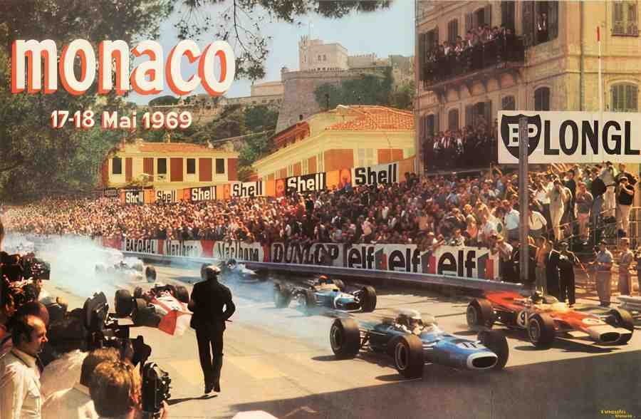 Monaco69 Vintage Advert A4 Photo Print