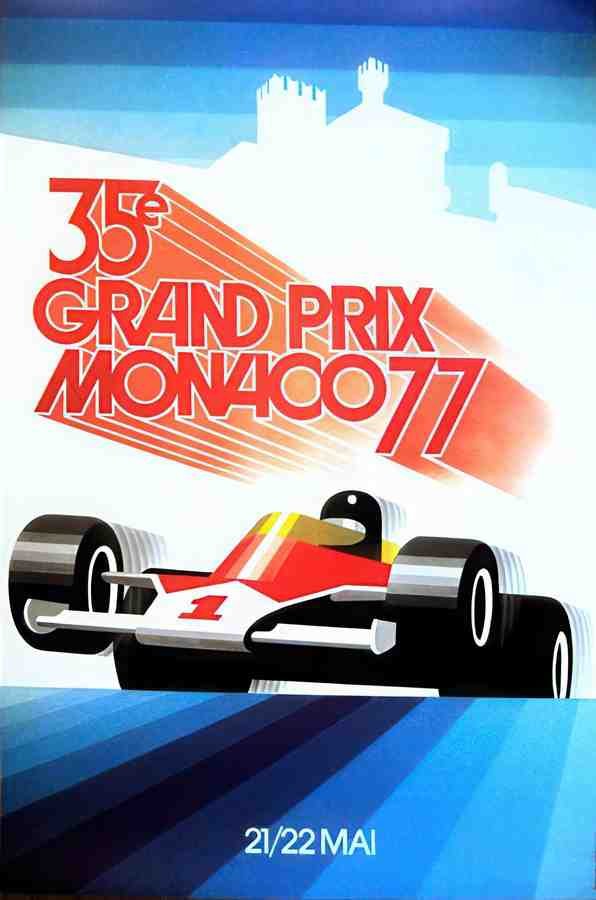 Monaco77 Vintage Advert A4 Photo Print