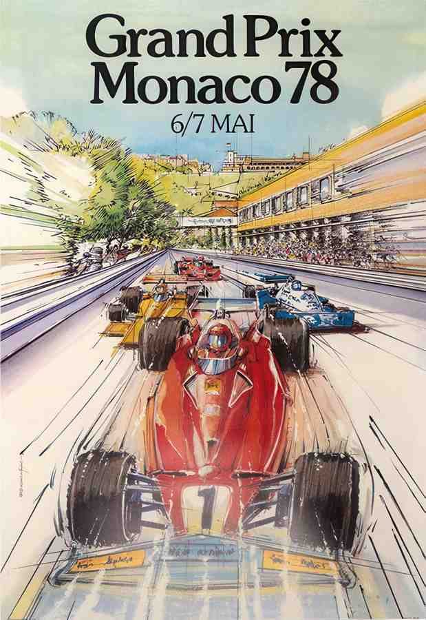 Monaco78 Vintage Advert A4 Photo Print