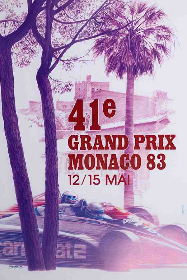Monaco83 Vintage Advert A4 Photo Print