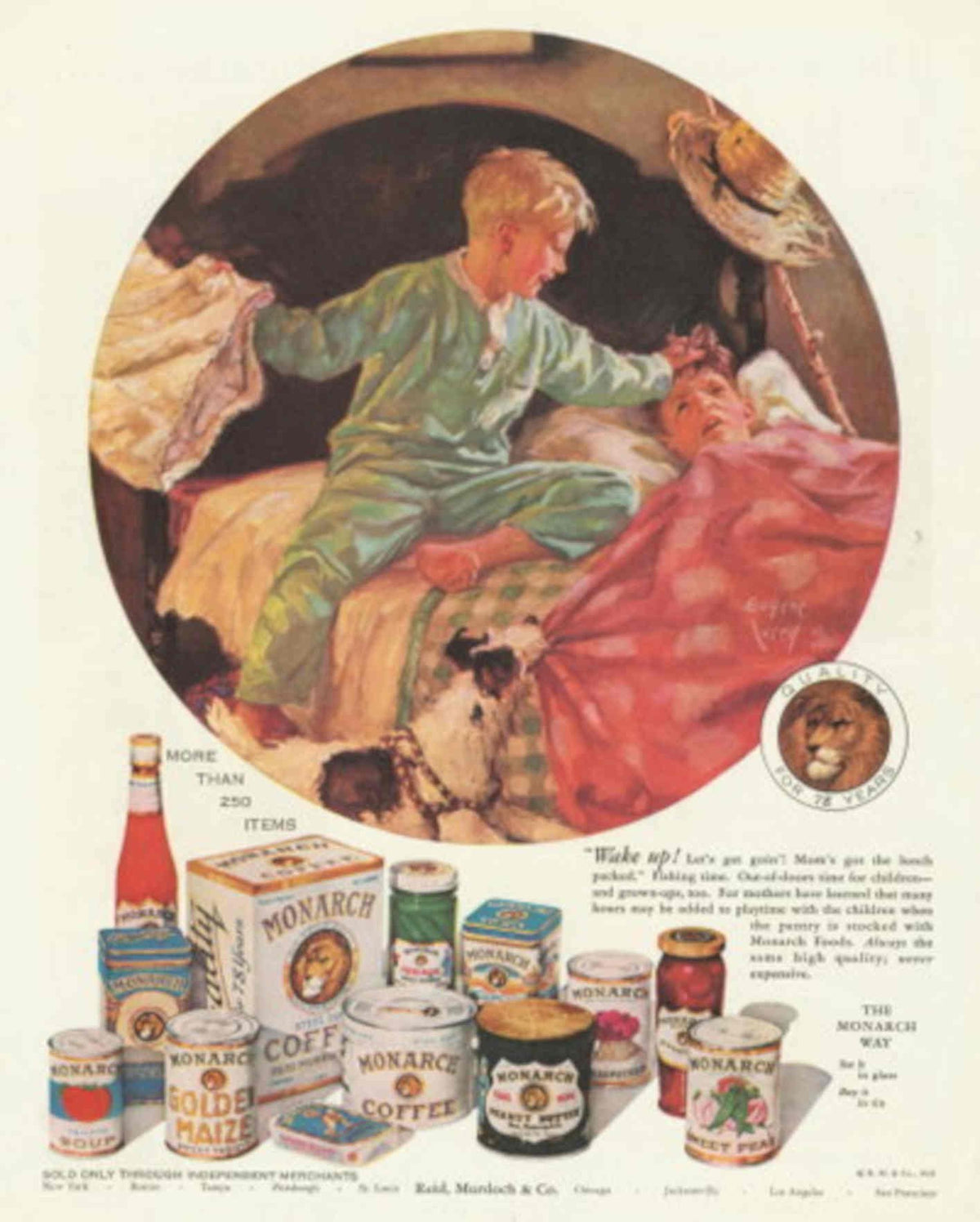 Monarch Pantry Wake 1950s Vintage Retro Advert Poster