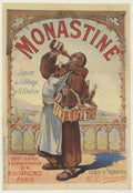 Monastine Liqueur Abbaye Vintage Retro Advert Poster