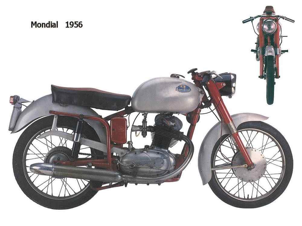 Mondial 1956 motorbike A4 Photo Print