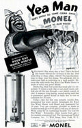 Monel Heater Ruud 1930s Vintage Retro Advert Poster