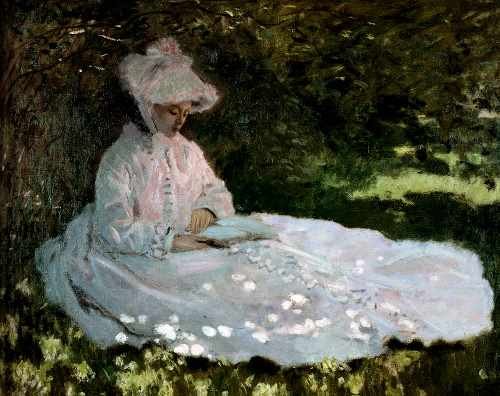 Monet A Woman Reading 1872 A4 Photo Print