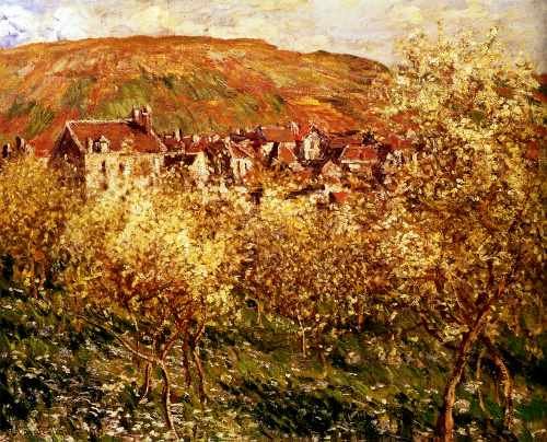 Monet Apple Trees In Blossom A4 Photo Print