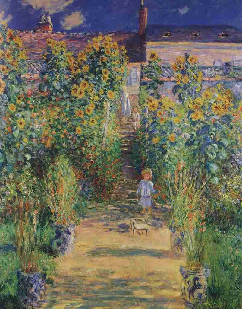 Monet Claude 1840 1926 Monets Garden at Vetheuil 1880 A4 Photo Print