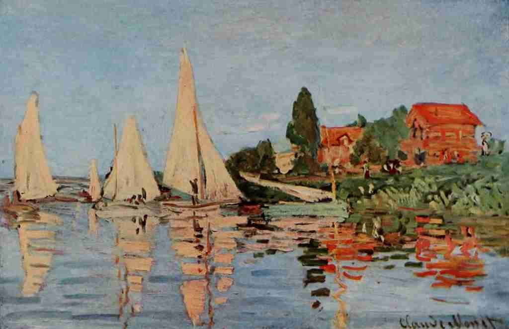 Monet Claude 1840 1926 Regatta at Argenteuil A4 Photo Print