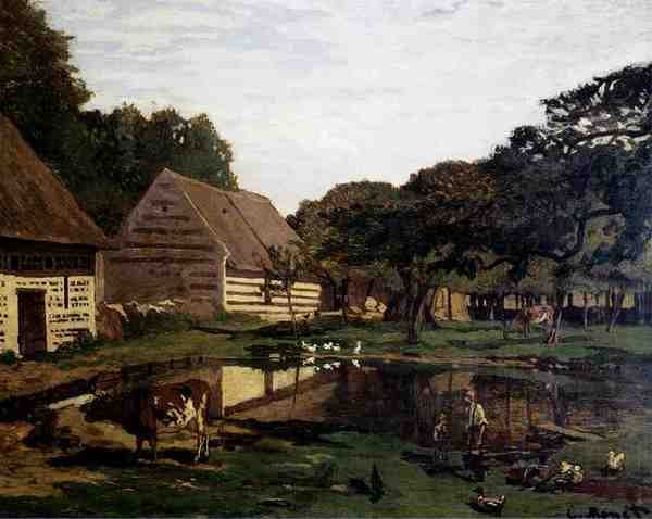 Monet Claude A Farmyard In Normandy A4 Photo Print