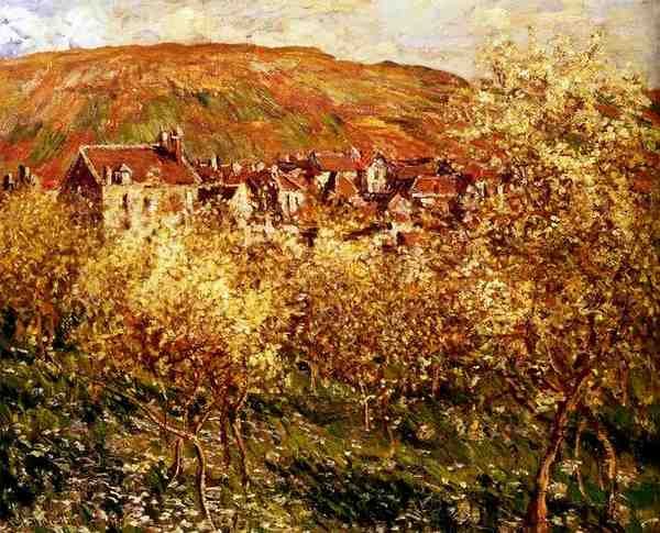 Monet Claude Apple Trees In Blossom A4 Photo Print