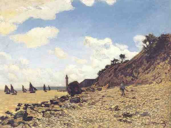 Monet Claude Beach At Honfleux A4 Photo Print