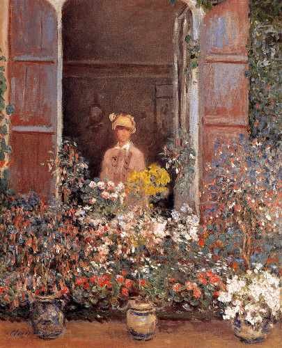 Monet Claude Camille At The Window A4 Photo Print