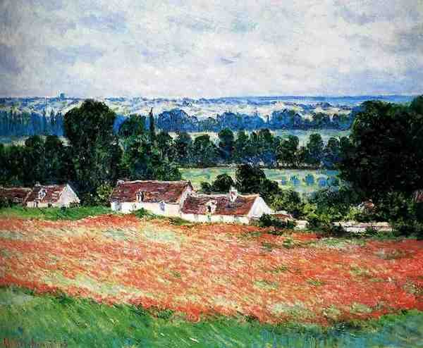 Monet Claude Field Of Poppies Giverny 1885 A4 Photo Print