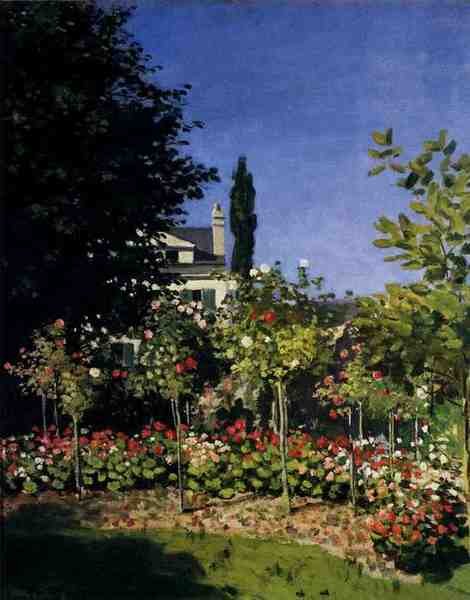 Monet Claude Garden In Flower At Sainte Adresse A4 Photo Print
