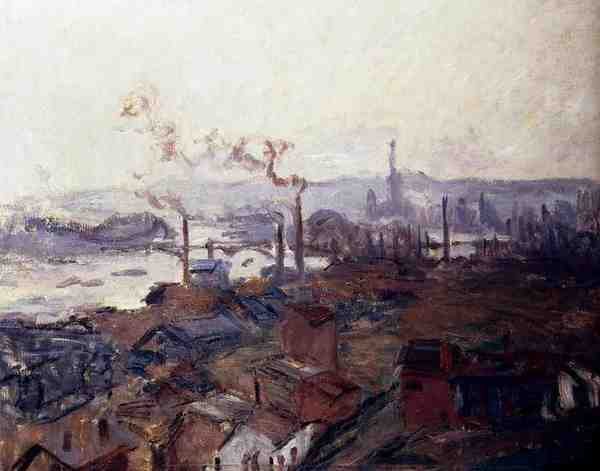 Monet Claude General View Of Rouen From St Catherines Bank A4 Photo Print
