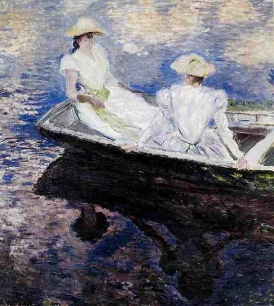 Monet Claude Girls In A Boat 1887 A4 Photo Print