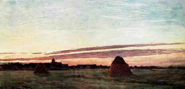 Monet Claude Haystacks At Chailly 1865 A4 Photo Print