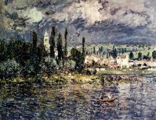 Monet Claude Landscape With Thunderstorm A4 Photo Print