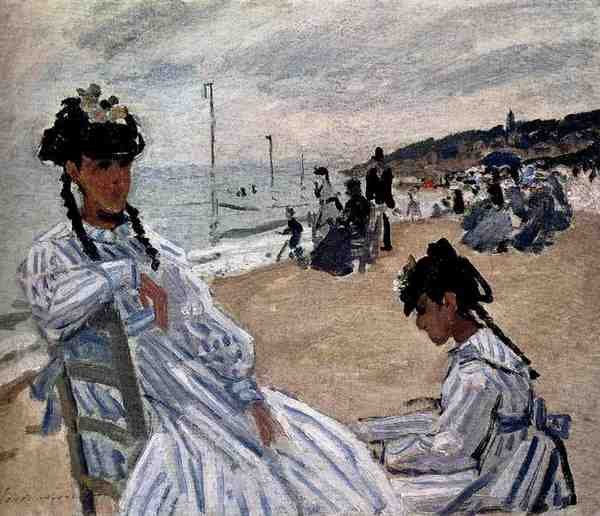 Monet Claude On The Beach At Trouville A4 Photo Print