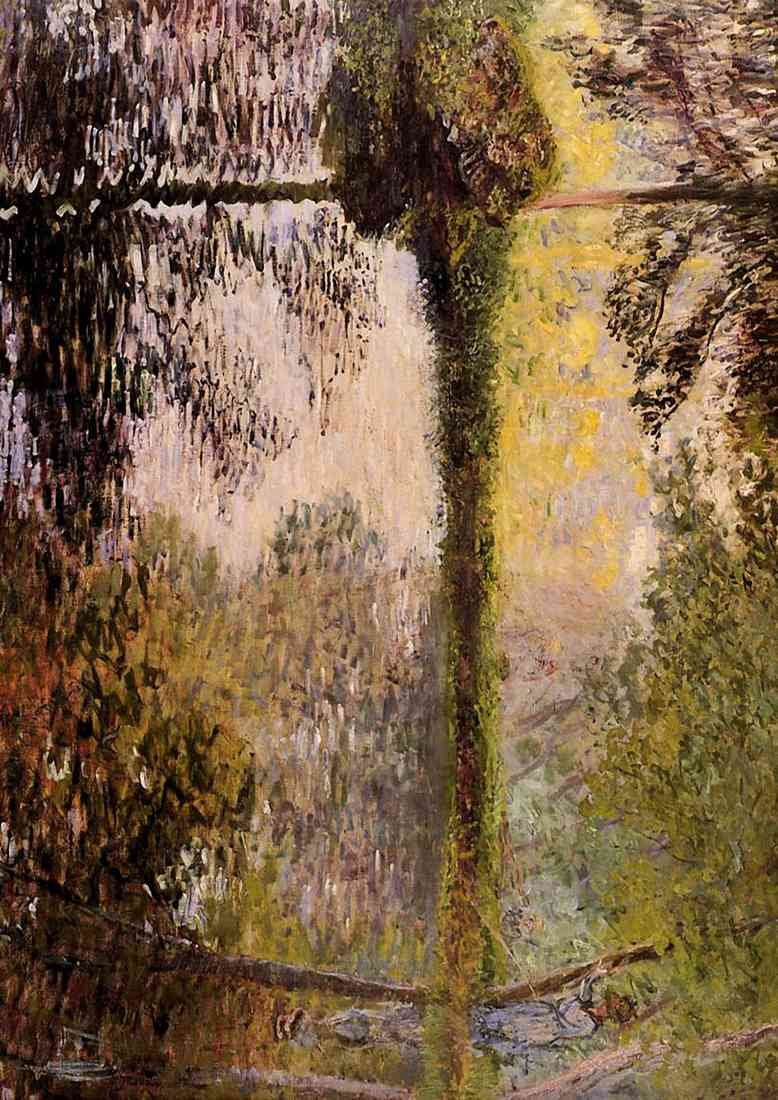 Monet Claude Pond At Montgeron stretched A4 Photo Print