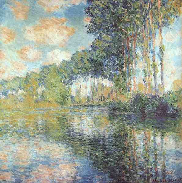 Monet Claude Poplars On The Epte A4 Photo Print