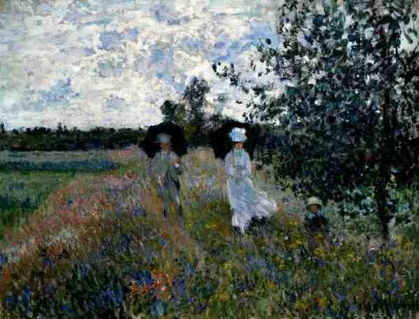 Monet Claude Promenade Near Argenteuil A4 Photo Print