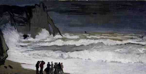 Monet Claude Rough Sea At Etretat A4 Photo Print