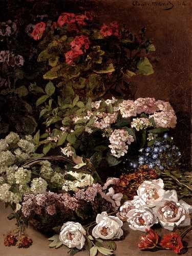 Monet Claude Spring Flowers A4 Photo Print