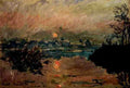 Monet Claude Sunset A4 Photo Print