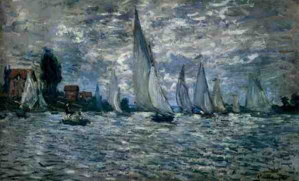 Monet Claude The Boats Regatta At Argenteuil A4 Photo Print