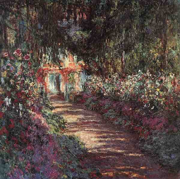 Monet Claude The Garden In Flower A4 Photo Print