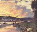 Monet Claude The Seine At Bougival In The Evening A4 Photo Print