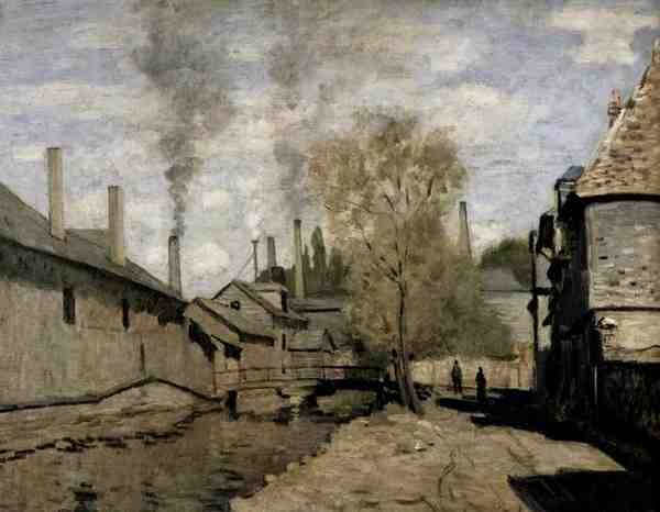 Monet Claude The Stream Of Robec Rouen A4 Photo Print