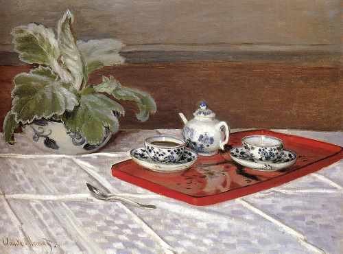 Monet Claude The Tea Set A4 Photo Print