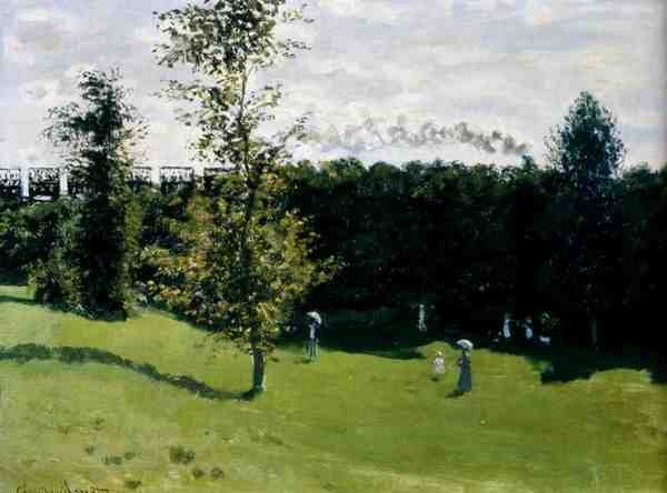 Monet Claude Train In The Country A4 Photo Print