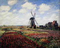 Monet Claude Tulip Fields With The Rijnsburg Windmill 1886 A4 Photo Print