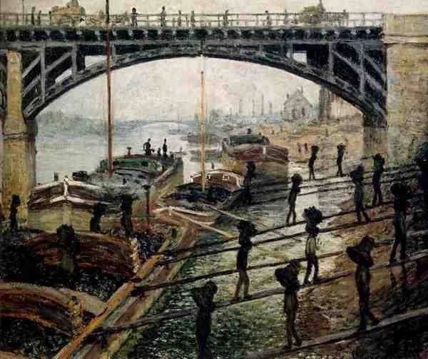 Monet Claude Unloading Coal A4 Photo Print