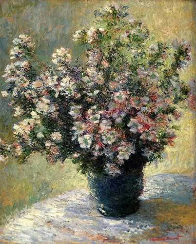Monet Claude Vase Of Flowers A4 Photo Print