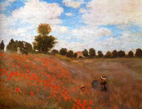 Monet Claude Wild Poppies Near Argenteuil A4 Photo Print