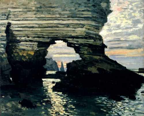 Monet La Porte D Amount Etretat A4 Photo Print