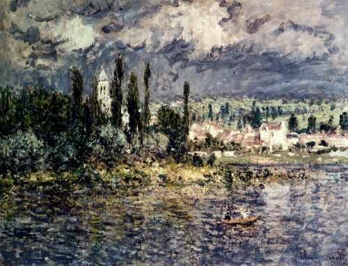 Monet Landscape With Thunderstorm A4 Photo Print